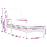 vidaXL Chaises longues avec coussins lot de 2 noir résine tressée
