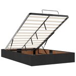vidaXL Cadre de lit ottoman avec matelas noir 120x200 cm velours