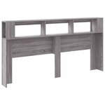 vidaXL Tête de lit à LED sonoma gris 200x18 5x103 5 cm bois ingénierie