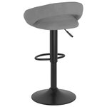 vidaXL Tabourets de bar lot de 2 gris clair velours