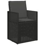 vidaXL Coussins de siège et de dos Polyester Anthracite 47 x 45 x 2 cm