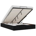 vidaXL Cadre de lit ottoman sans matelas noir 140x190 cm tissu