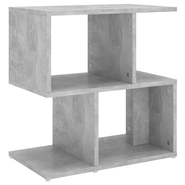 vidaXL Table de chevet gris béton 50x30x51 5 cm bois d'ingénierie