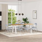vidaXL Chaise pliante 8 Pièces Gris 48 x 43 5 x 81 cm Simili cuir