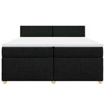 vidaXL Sommier à lattes de lit avec matelas Noir 200x200 cm Tissu