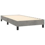 vidaXL Sommier à lattes de lit et matelas et LED Gris clair 90x190 cm