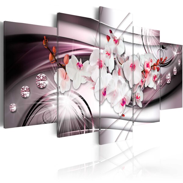 Tableau - orchidée délicate l x h en cm 200x100