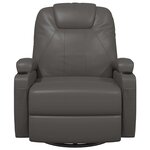 vidaXL Fauteuil à bascule de massage Anthracite Similicuir