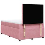 vidaXL Sommier à lattes de lit avec matelas Rose 120x200 cm Velours