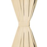 vidaXL Rideau occultant avec boucles 2 Pièces 140 x 245 cm Beige