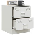 vidaXL Table de chevet blanc 34 5x39x44 cm acier