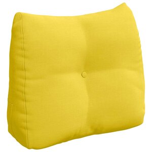 vidaXL Coussin de Dos Jaune clair 60 x 24 x 50 cm tissu