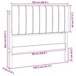 vidaXL Tête de lit capitonnée Brun et gris foncé 100 cm Pin massif