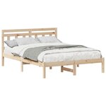 vidaXL Cadre de lit Marron 120 x 190 cm Pin massif