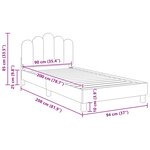 vidaXL Cadre de lit pour enfants avec tête de lit Noir 90 x 200 cm