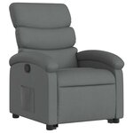 vidaXL Fauteuil inclinable Gris foncé Tissu