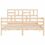 vidaXL Cadre de lit sans matelas 160x200 cm bois massif