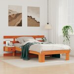 vidaXL Cadre de lit Marron cire 80 x 200 cm Bois massif en pin