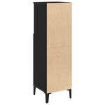 vidaXL Cabinet de salle de bain avec porte Chêne noir 30 x 30 x 100 cm
