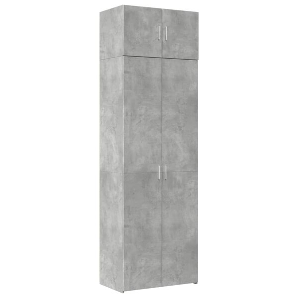 vidaXL Armoire de rangement gris béton 70x42 5x225cm bois d'ingénierie