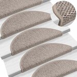 vidaXL Tapis d'escalier autocollants aspect sisal 15 Pièces 56x17x3 cm