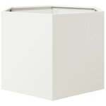 vidaXL Jardinière blanc hexagone 69x60x45 cm acier