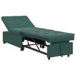 vidaXL Canapé-lit Vert foncé 67 x 194 x 38 cm Velours