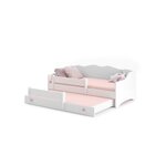 Lit enfant Emma Blanc + gigogne 160 Spink avec matelas