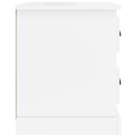 vidaXL Tables de chevet 2 Pièces blanc brillant 39x39x47 5 cm