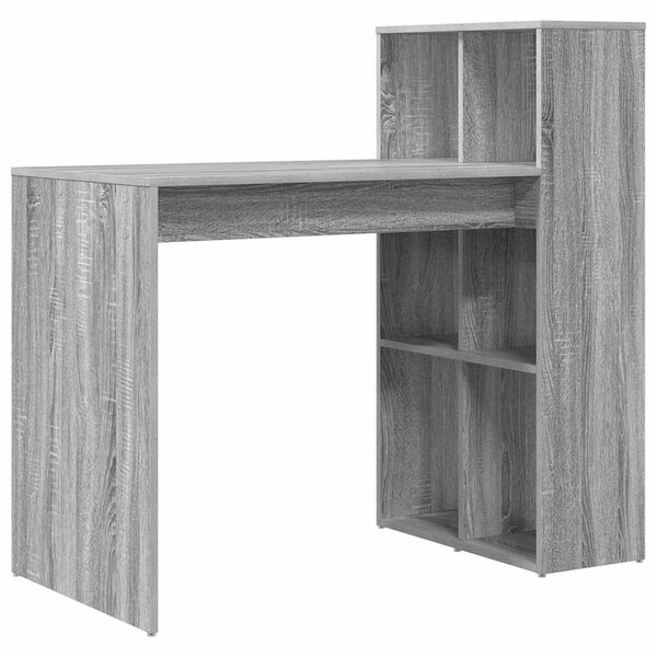 vidaXL Bureau Gris Sonoma 108 x 55 x 103 5 cm Bois d'ingénierie