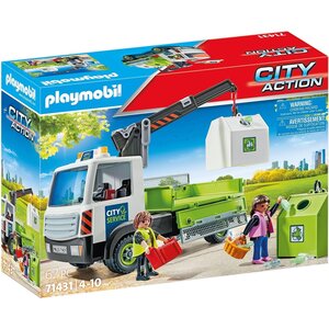 PLAYMOBIL 71431 - Camion-grue de recyclage de verre