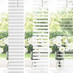 vidaXL Store de Fenêtre avec des rideaux Blanc Aluminium