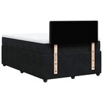 vidaXL Sommier à lattes de lit avec matelas noir 120x190 cm velours
