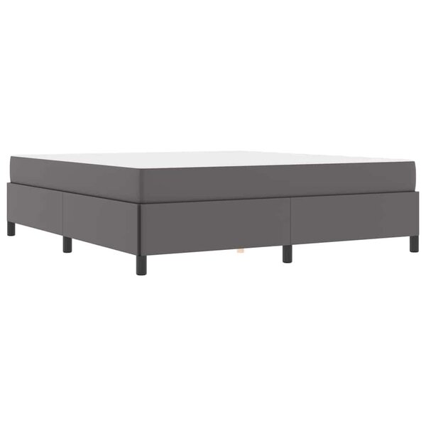 vidaXL Cadre de lit avec matelas Gris 180 x 200 cm Faux cuir