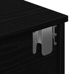 vidaXL Étagère murale avec tiroirs noir 80x31x17 cm bois d'ingénierie