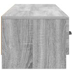 vidaXL Meuble TV Sonoma gris 147 x 34 5 x 27 cm Bois d'ingénierie