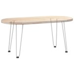 vidaXL Pieds en épingle à cheveux pour table basse 4 pièces Blanc 42 cm Acier massif