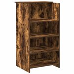 vidaXL Bureau de réception chêne fumé 155x50x103 5cm bois d'ingénierie