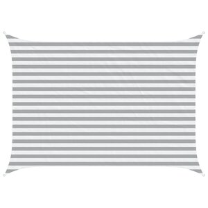 vidaXL Voile d'ombre Gris clair et blanc 3 5 x 2 5 m