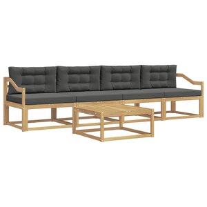 vidaXL Ensemble de canapés d'extérieur 4 pc Blanc et anthracite
