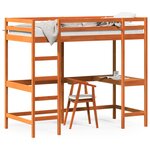 vidaXL Lit superposé sans matelas cire marron 90x190 cm pin massif