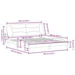 vidaXL Cadre de lit sans matelas Hvar noir 180x200 cm similicuir