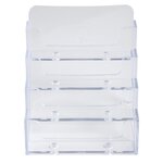 Distributeur De Cartes De Visite 4 Cases - Cristal - X 4 - Exacompta