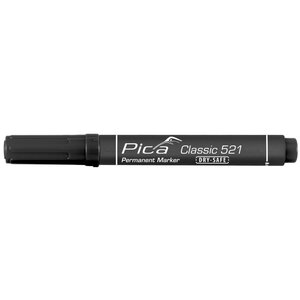 Pica marqueur permanent dry-safe classic 2-6 mm pointe biseautée noir
