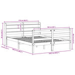 vidaXL Cadre de lit avec tête de lit sans matelas blanc 160x200 cm