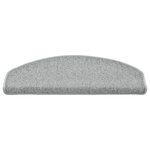 vidaXL Tapis de marches d'escalier 15 Pièces Gris clair 65x24x4 cm