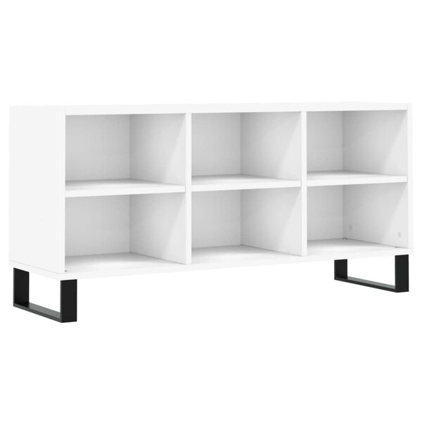 vidaXL Meuble TV blanc 103 5x30x50 cm bois d'ingénierie