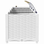 vidaXL Pots de jardin Blanc 160 x 40 x 37.5 cm Acier