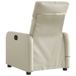 vidaXL Fauteuil de massage inclinable électrique crème similicuir