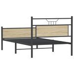 vidaXL Cadre de lit sans matelas chêne sonoma 100x200 cm